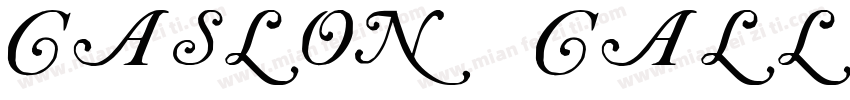 Caslon Calligraphic Initials字体转换